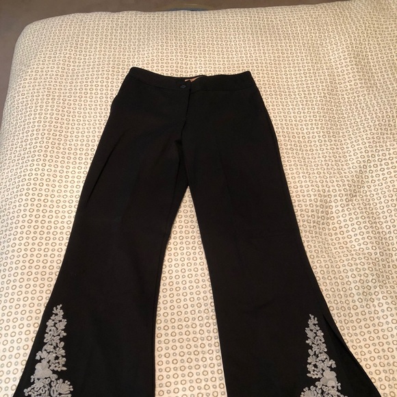 trilogy Pants - Black Bells with embroidery